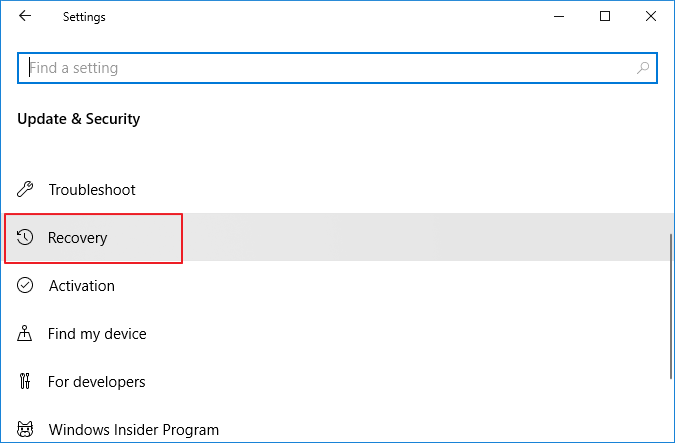 Elige la recuperación
