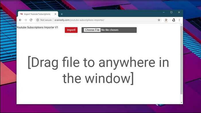 Elige el botón Importar