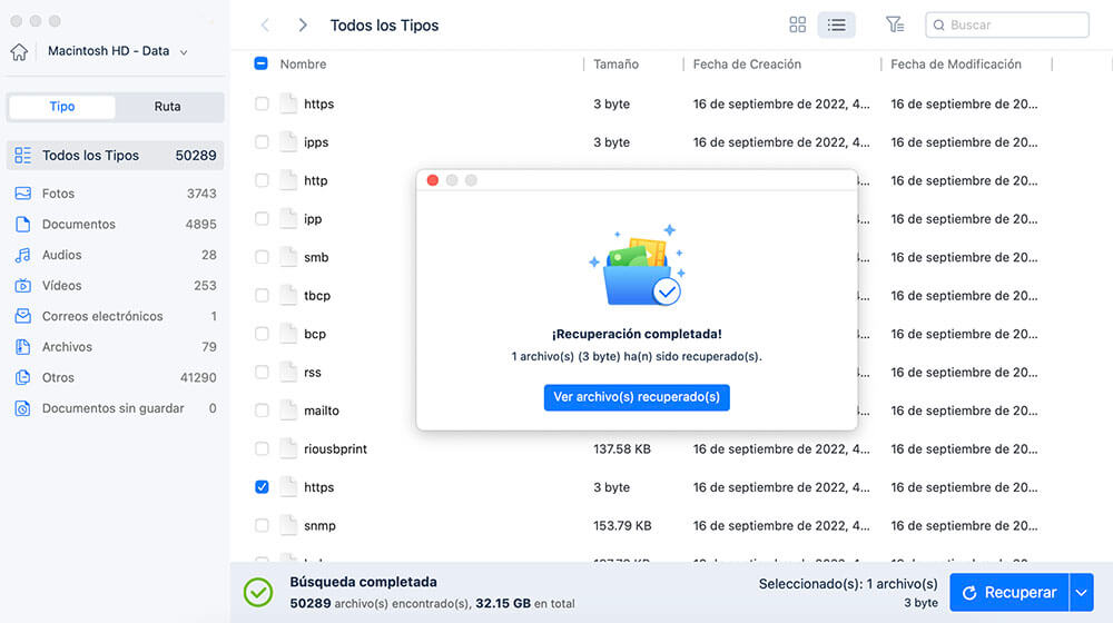 EaseUS Data Recovery Wizard para Mac ofrece manera buena de recuperar tarjeta de memoria bajo Mac.