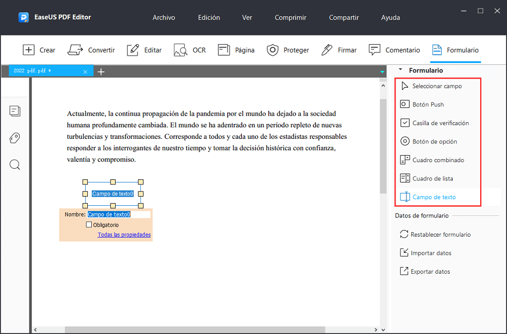 C Mo Crear Formulario Pdf Rellenable Easeus