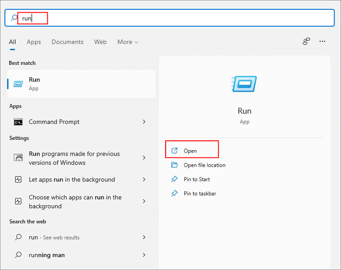 orden de ejecución abierta