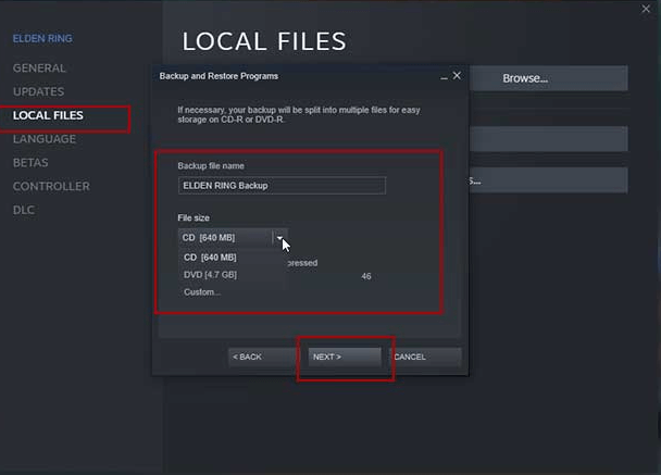 respaldar a Elden Ring - 2