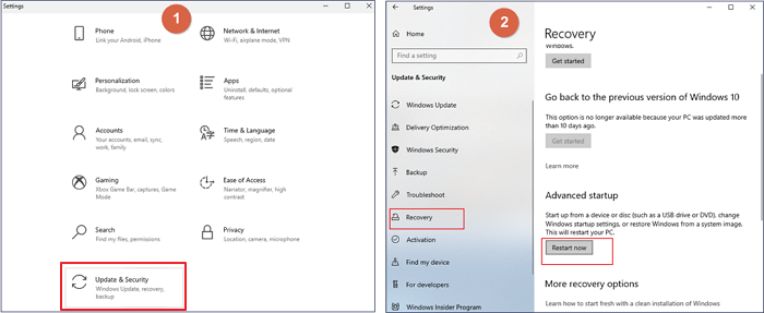 abrir símbolo del sistema desde Configuración