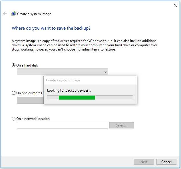 Crear una imagen del sistema