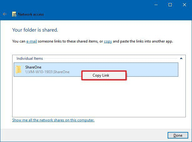 Crear enlace compartido.
