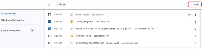 Cómo eliminar el historial de Chrome