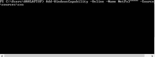 solucionar el código de error 0x800f0954 - Instalar .NET Framework