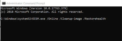Ejecutar el comando DISM