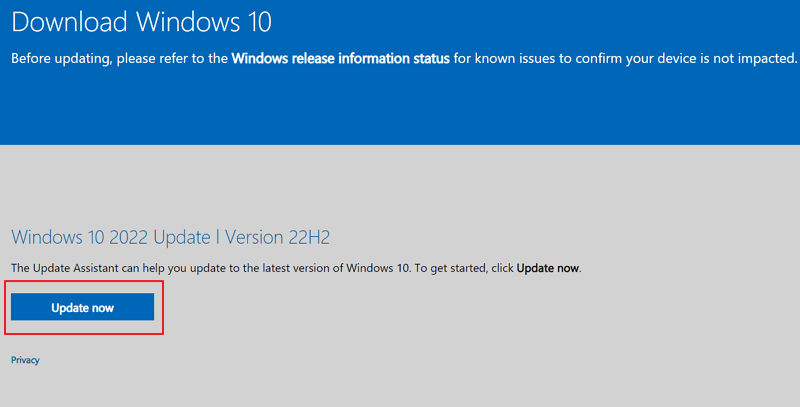 actualizar forzosamente Windows 10 - 1