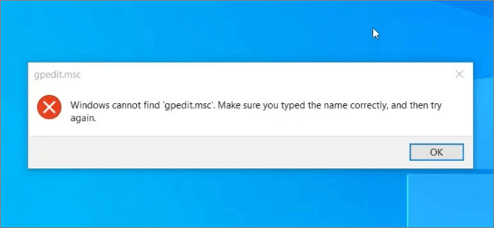 Soluciones Para Windows No Puede Encontrar Gpedit Msc Windows 10 11 Easeus