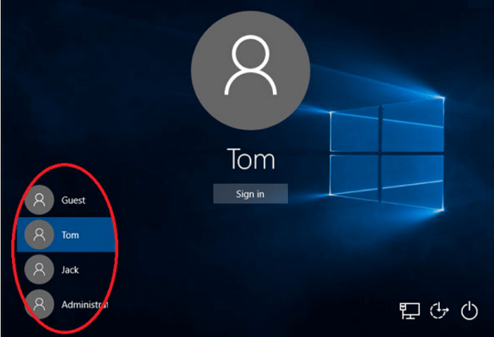 iniciar sesión con otra cuenta