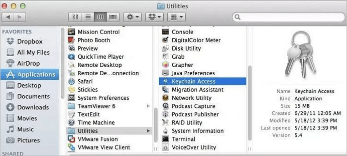 acceso abierto al llavero