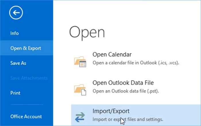 importar archivos pst a Outlook