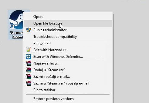 abrir archivo ubicación de juegos steam.