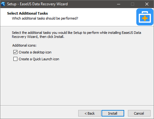 crear un icono de escritorio del software de recuperación de datos de EaseUS