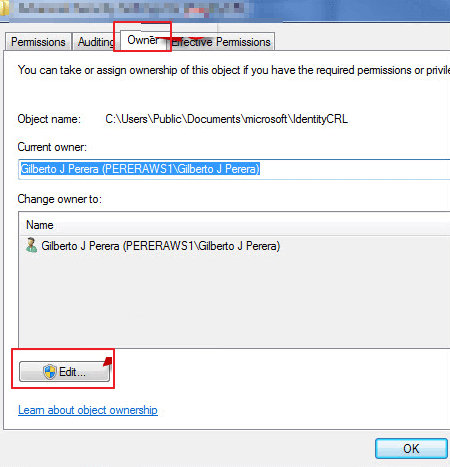 editar la propiedad en windows 7