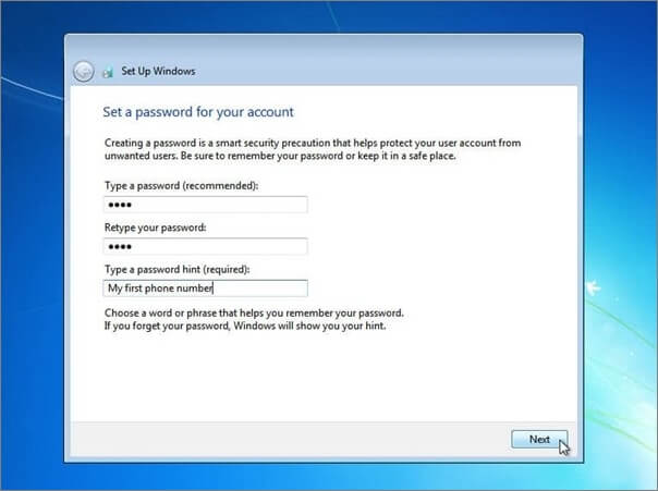 Configuración de Windows 7