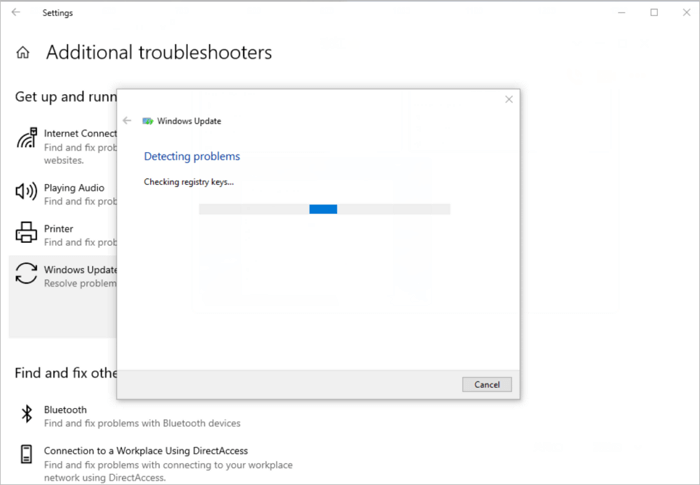 ejecutar el solucionador de problemas de Windows Update en Windows 10 - 4