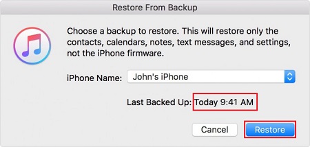 Restaurar tu iPhone desde una copia de seguridad reciente