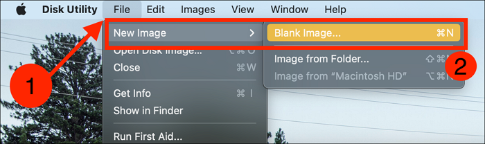 Crear un nuevo archivo DMG con Spotlight