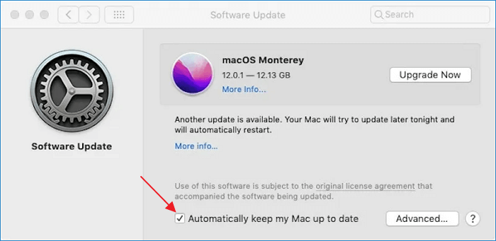 Activar la actualización automática de macOS