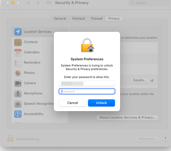 introduce la contraseña para dar acceso total al disco