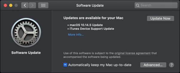 Actualización de software y preferencias