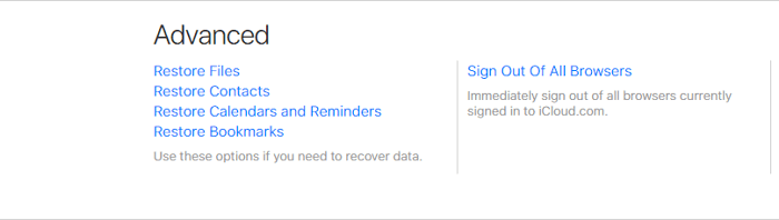 restaurar archivos con la copia de seguridad de iCloud