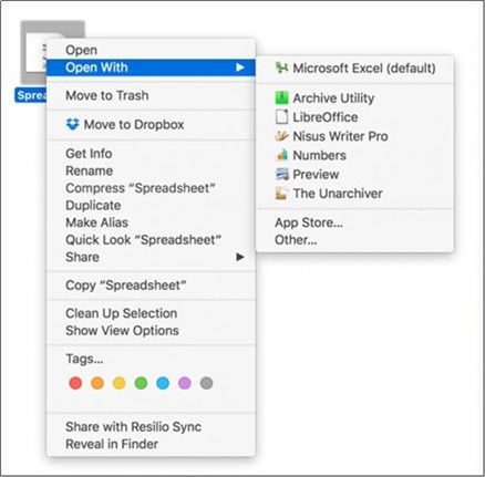 Restablecer las asociaciones de archivos de Excel.