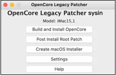 Elige construir e instalar opencore