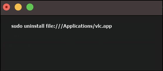 Ruta de desinstalación