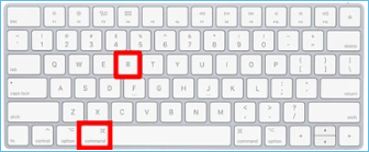 pulsa las teclas comando y r a la vez