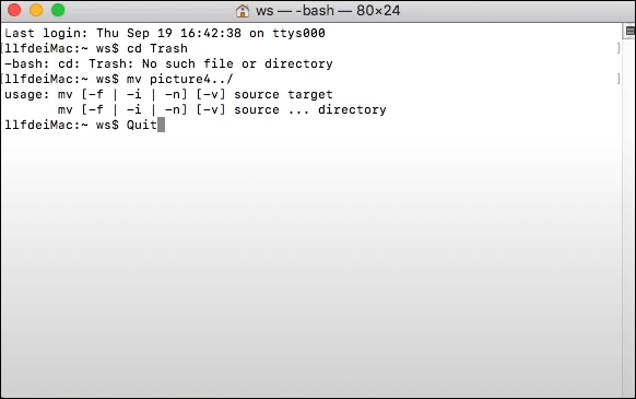 Recuperar archivos borrados de la Papelera con el Terminal de Mac