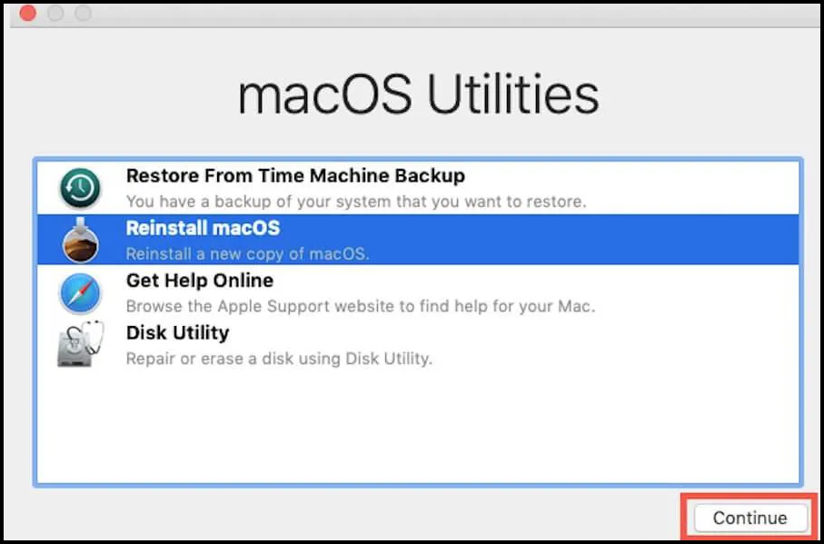 reinstalar tu sistema macos