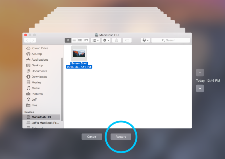 Restaura los archivos que quieras