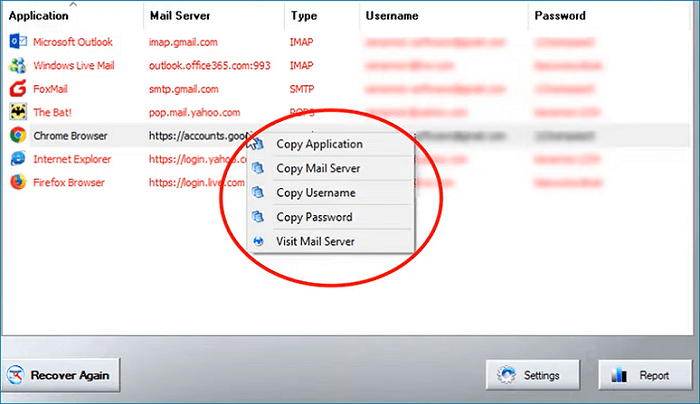 encontrar la contraseña de windows live mail con la recuperación de la contraseña de correo electrónico