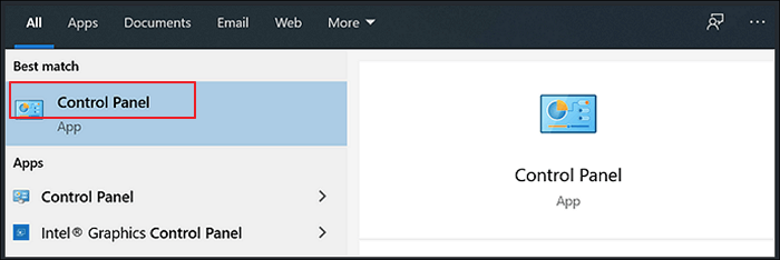 abrir el panel de control
