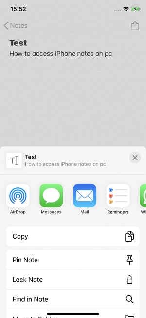 Cómo transferir las notas del iPhone al PC por correo electrónico