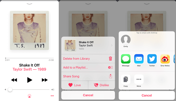 Pasar música de un iPhone a otro con AirDrop