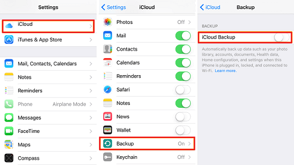 Copia de seguridad del iPhone con iCloud