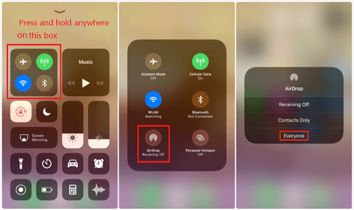 Activar AirDrop en el iPhone