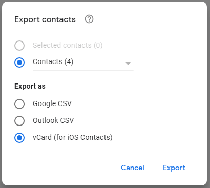 Cómo exportar los contactos de Google Contacts al ordenador