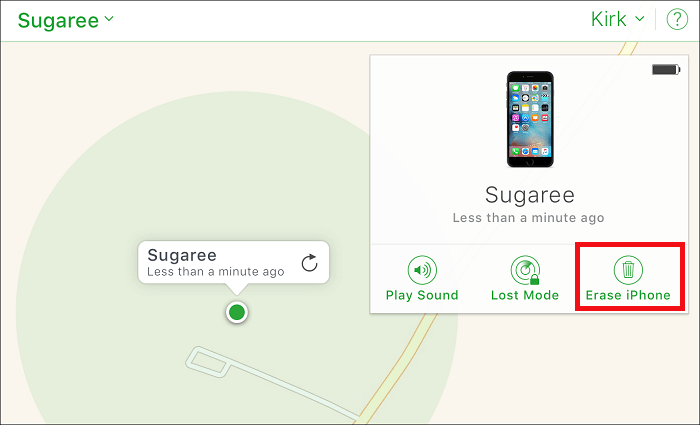 Desbloquear el iPad a través de iCloud