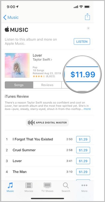 Cómo añadir música al iPhone a través de iTunes Store