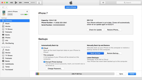 hacer una copia de seguridad de las fotos del iPhone con iTunes