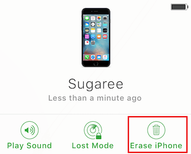 Borrar el iPhone a través de Buscar mi iPhone