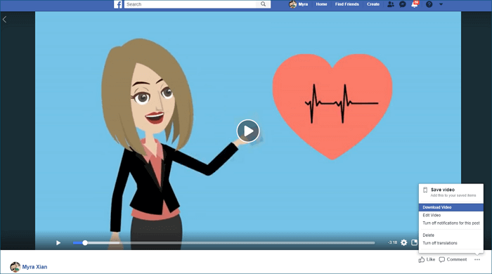 Cómo guardar un vídeo de Facebook directamente en Facebook
