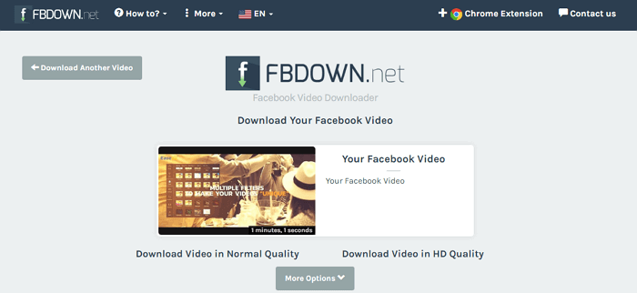Cómo descargar un vídeo de Facebook con el descargador de vídeos online