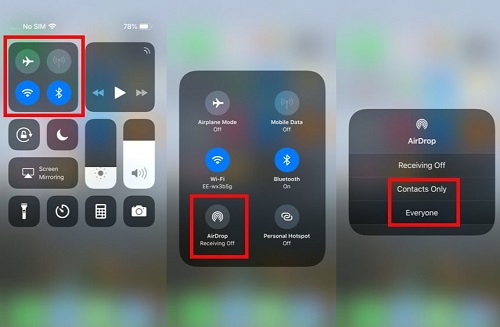 Activar AirDrop en iPhone