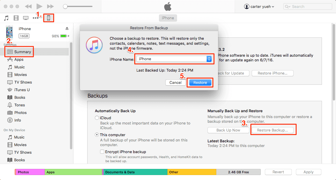 cómo transferir aplicaciones del viejo iPad al nuevo iPad con la copia de seguridad de iTunes